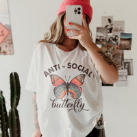 Anti-Social Butterfly DTF TRANSFER 1073