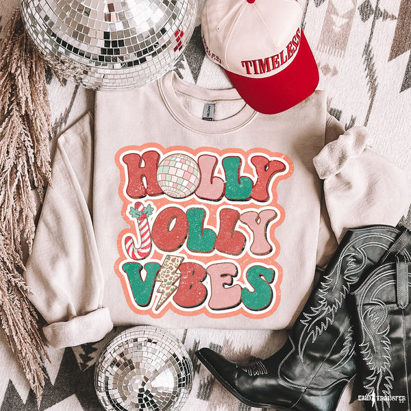 Holly Jolly Vibes DTF TRANSFER 1447