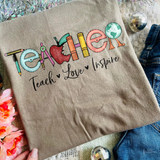 Teacher Teach Love Inspire DTF TRANSFER 2000