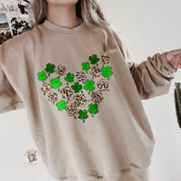 St. Patrick's Four-leaf Clover Leopard DTF TRANSFER 2062