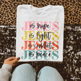 Jesus Is Hope Light Comfort Peace DTF TRANSFER 2366