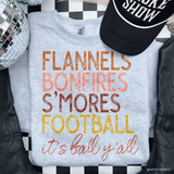 Fall Y'all Pumpkins Bonfires Football DTF TRANSFER 4946