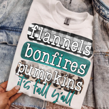 Fall Pumpkins Bonfires Flannels DTF TRANSFER 4980