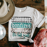 Fall Pumpkins Bonfires Flannels DTF TRANSFER 4980