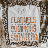 Flannels Hayrides Pumpkin Sweaters DTF TRANSFER 5422