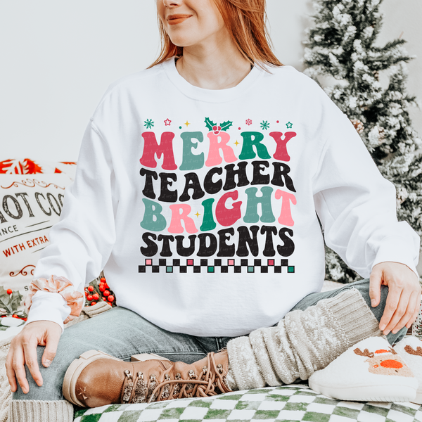 Merry Teacher Bright Students DTF TRANSFER 6104