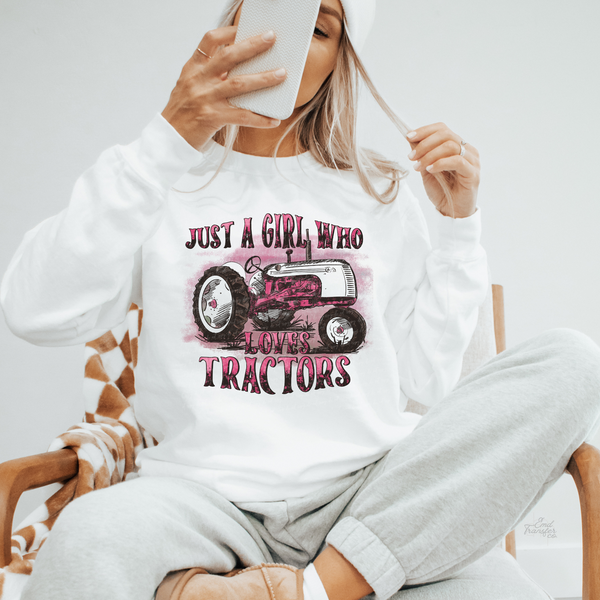 Just A Girl Who Loves Tractors DTF TRANSFER 6202
