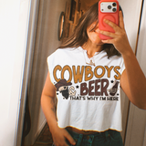 Cowboys Beer That's Why I'm Here DTF TRANSFER 6478
