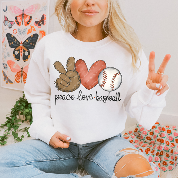 Peace Love Baseball DTF TRANSFER 7145