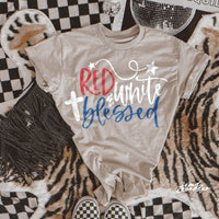 Red White And Blessed DTF TRANSFER 7261