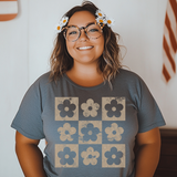 Flower Checkerboard DTF TRANSFER 7501
