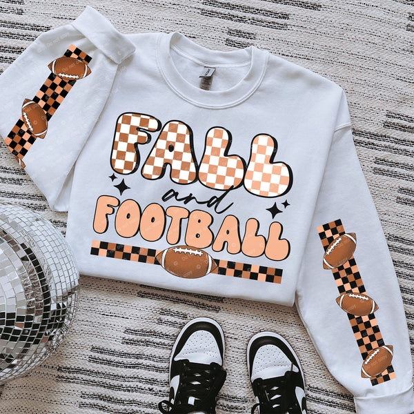 Fall And Football Includes two 8-inch sleeves DTF Transfer 8254