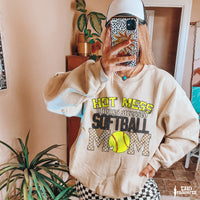 Hot Mess Softball Mom DTF TRANSFER 8388