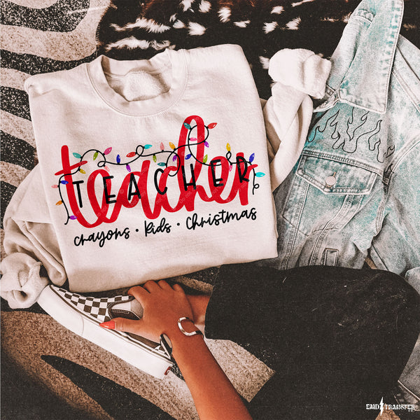 Christmas Teacher DTF TRANSFER 8916