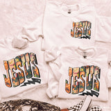 Jesus Orange Floral DTF TRANSFER 8956