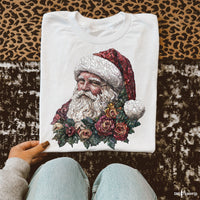 Christmas Santa Roses DTF TRANSFER 9051