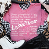 Teacher DTF TRANSFER 9663 (WHITE)