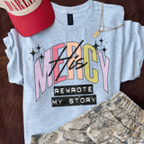 His Mercy Rewrote My Story Colorful DTF TRANSFER 9711