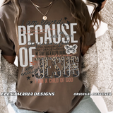 Because Of Jesus PNG File