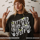 Halloween Tattooed Spooky Stuff PNG File