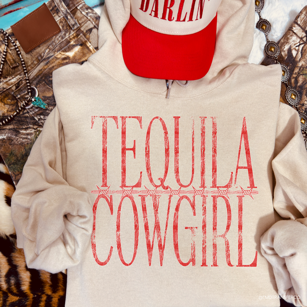 Western Tequila Cowgirl Distressed DTF TRANSFER 9920