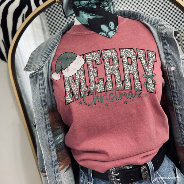 Merry Christmas Camo DTF TRANSFER 9923