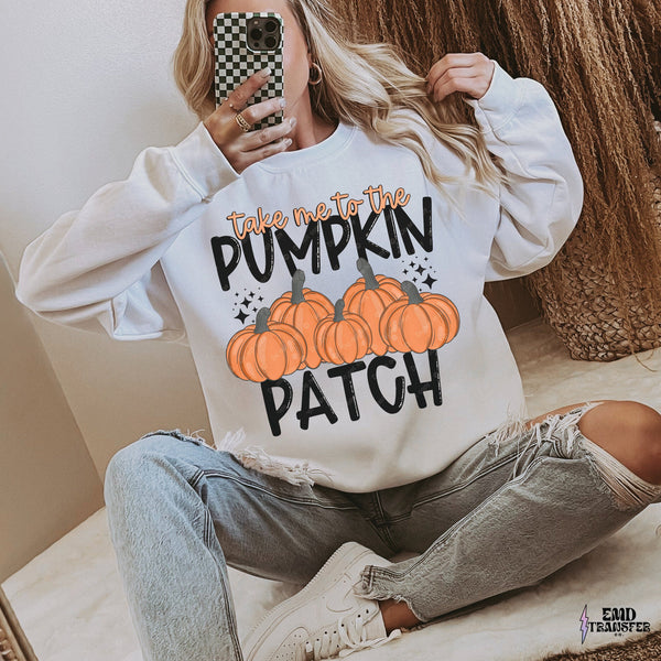 Halloween Pumpkin Patch DTF Transfer 8059