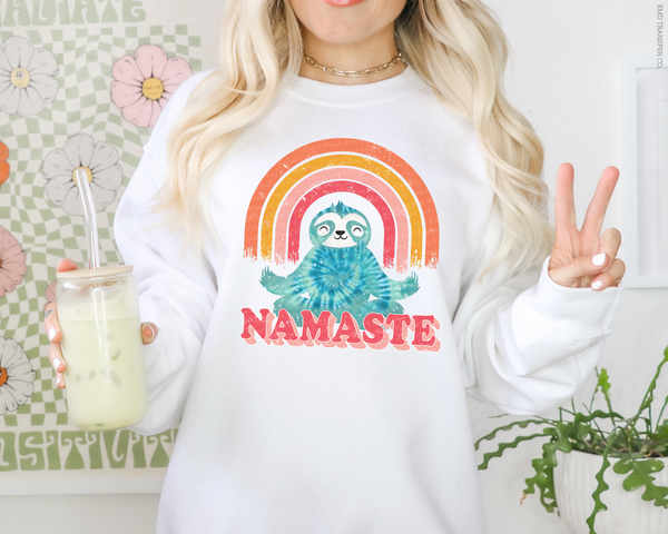 Namaste Sloth DTF TRANSFER 2460