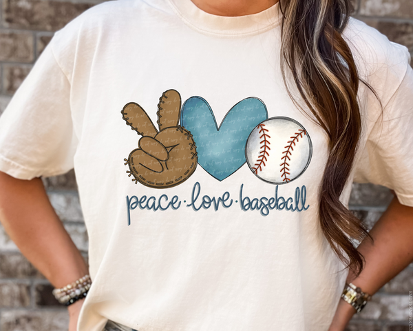 Peace Love Baseball DTF TRANSFER 2787