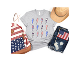 Patriotic Lightning Bolts DTF TRANSFER 4003