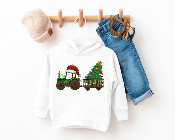Christmas Tractor Green DTF TRANSFER