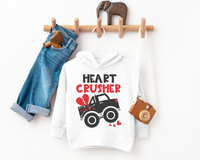 Heart Crusher Valentines Truck With Hearts DTF TRANSFER