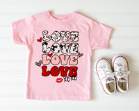 Love Stacked Cow Print DTF TRANSFER
